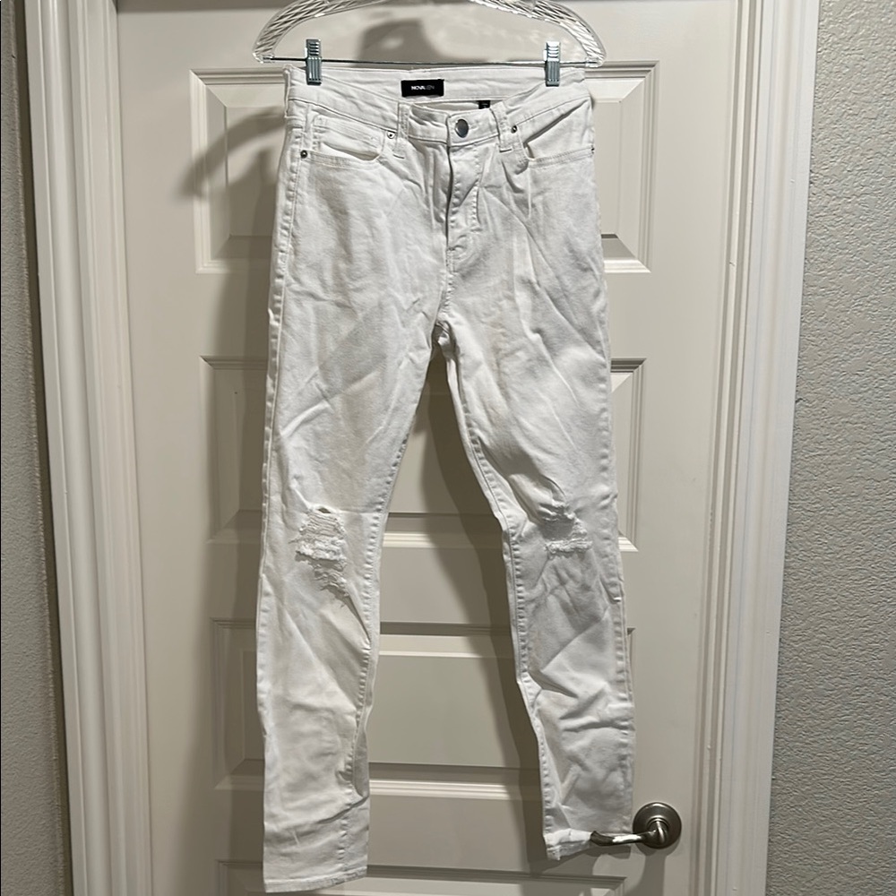 NovaMen White Distressed Jeans